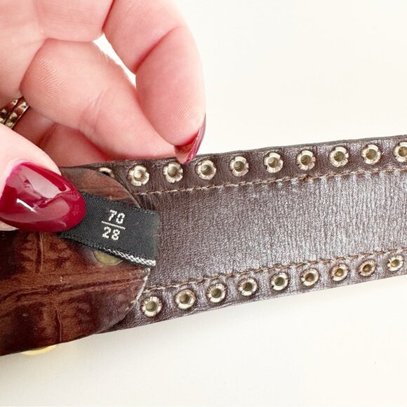 Nanni Made in Italy Leather and Metal Belt 25-29" - Picture 4 of 4